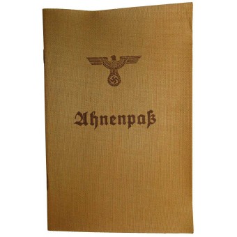 Ahnenpaß, blank ancestry passport, 3rd Reich issue. Espenlaub militaria